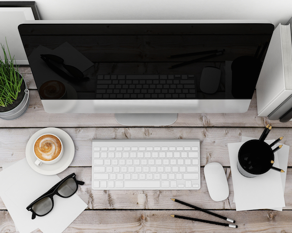 modern computer template mock up background