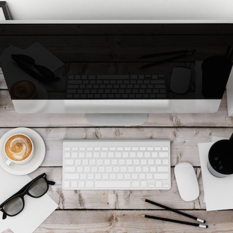 modern computer template mock up background